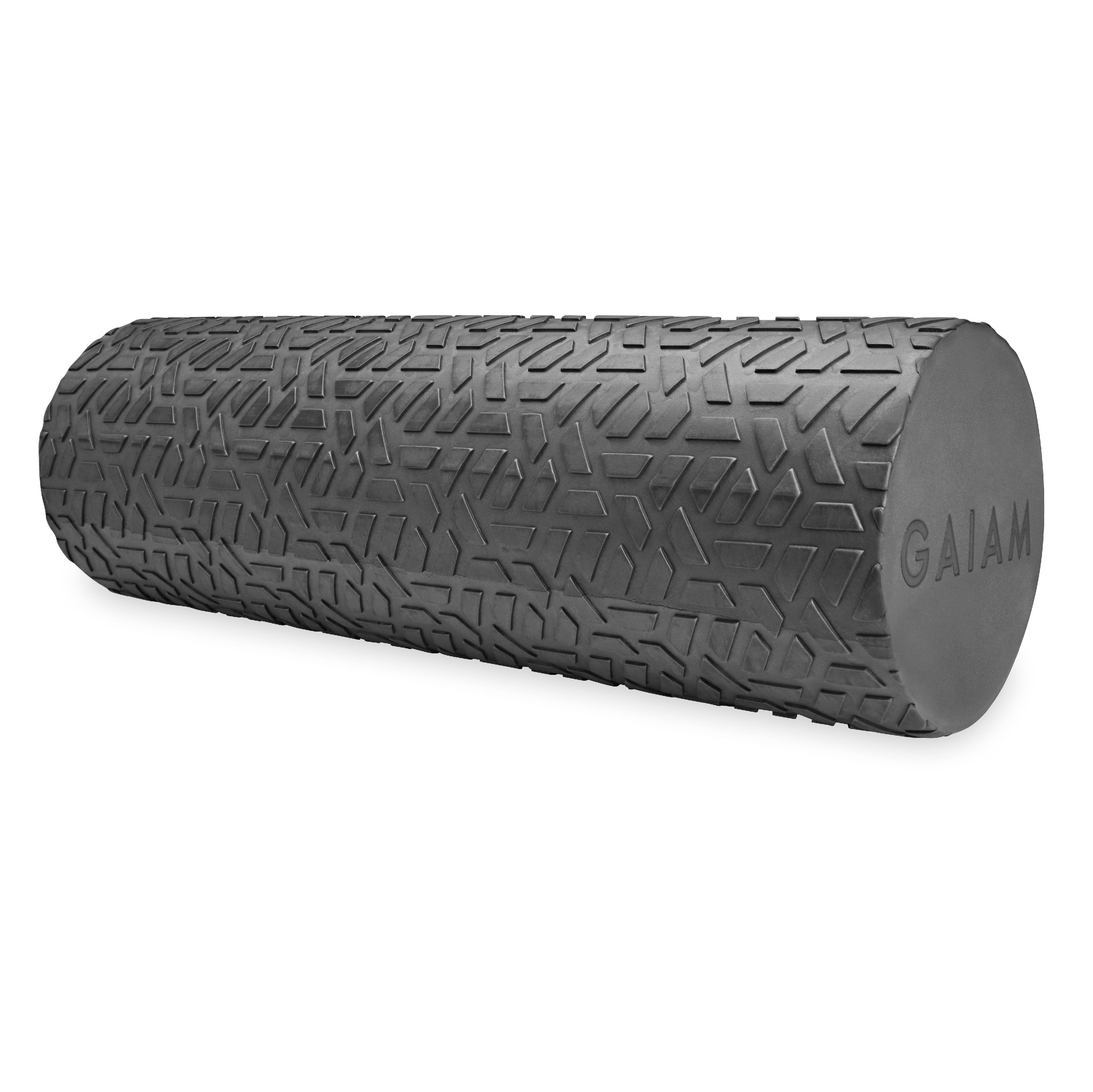 Gaiam 18in Textured Foam Roller front angle