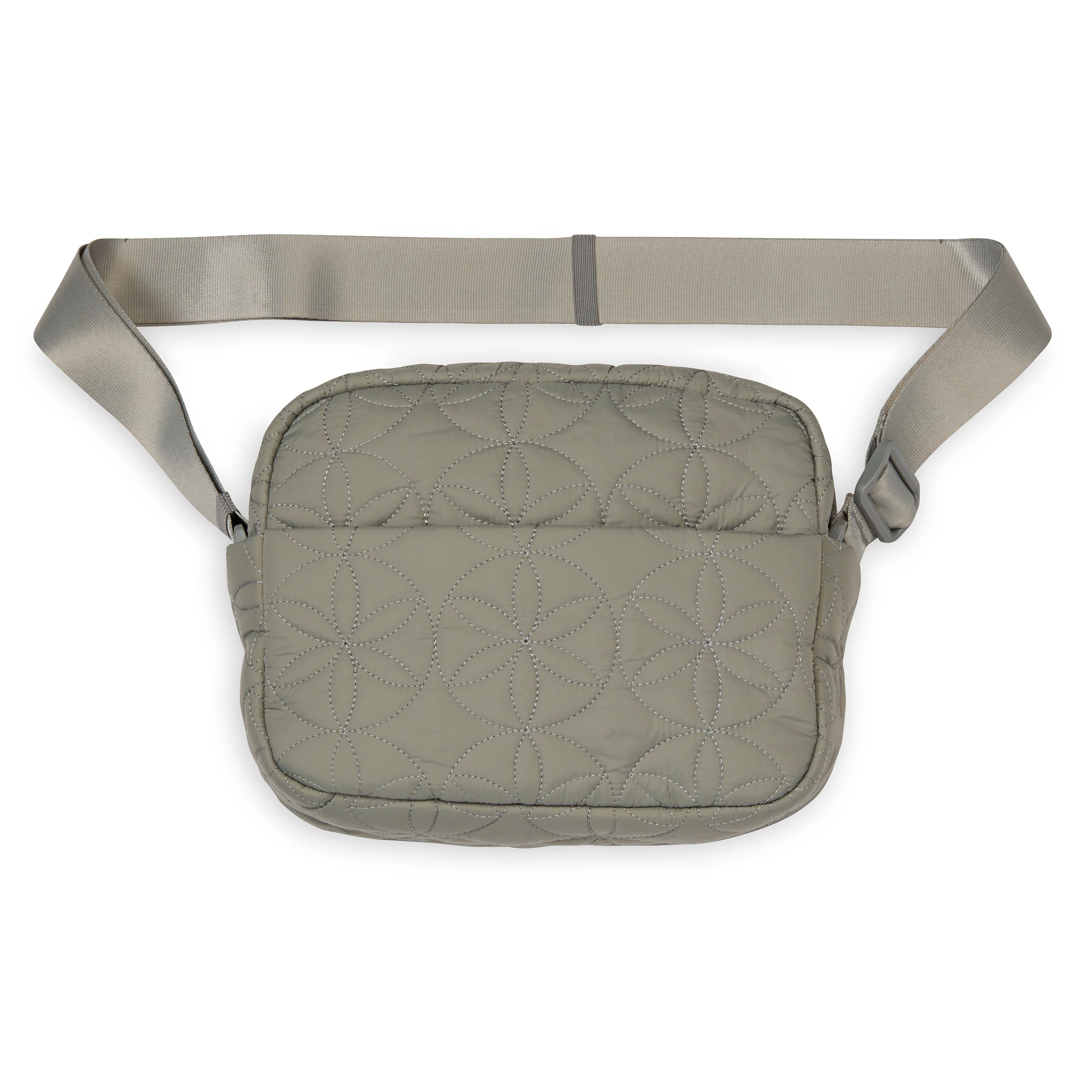 Gaiam Quilted Crossbody Olive back