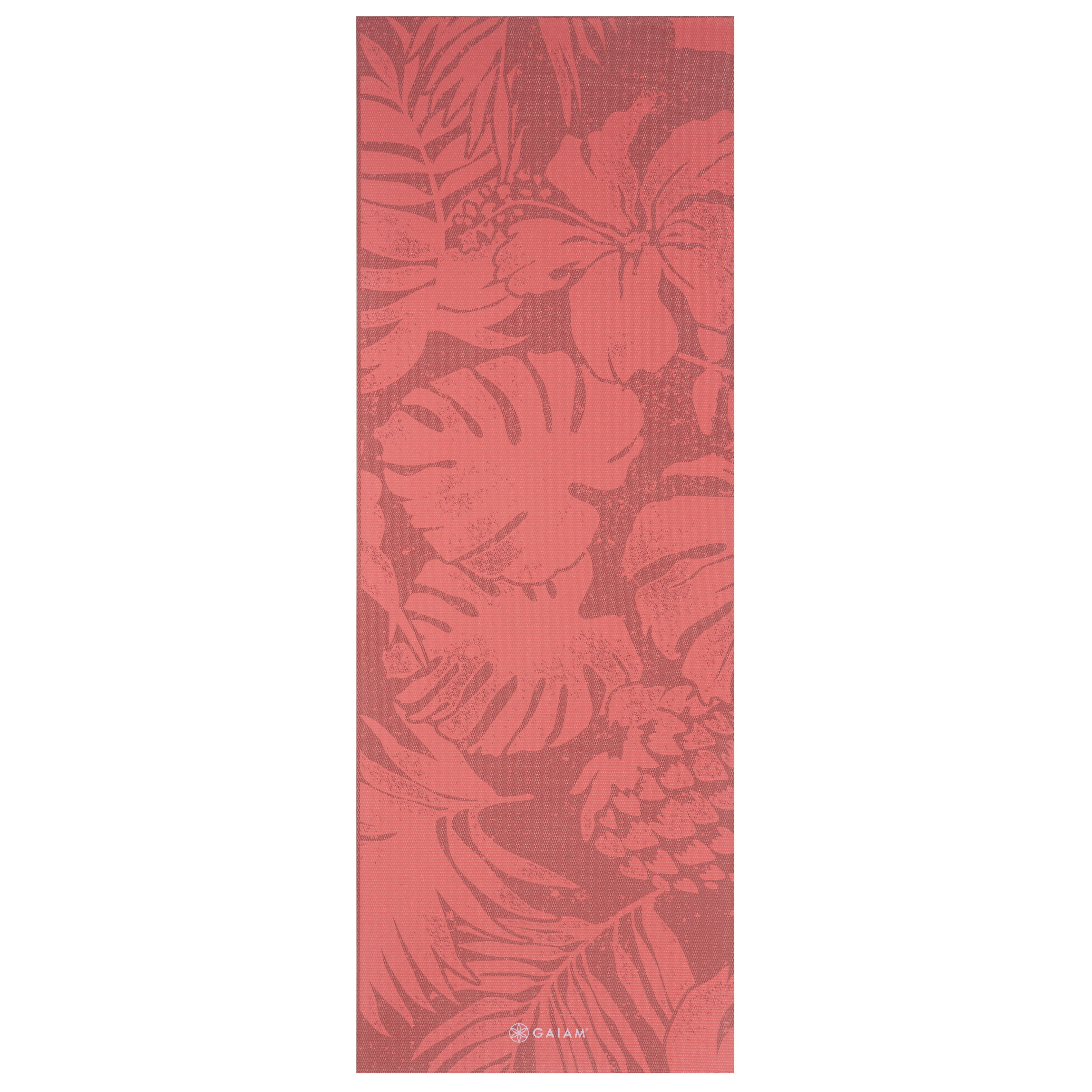 Gaiam Tropical Sunrise Printed Yoga Mat (4mm) flat