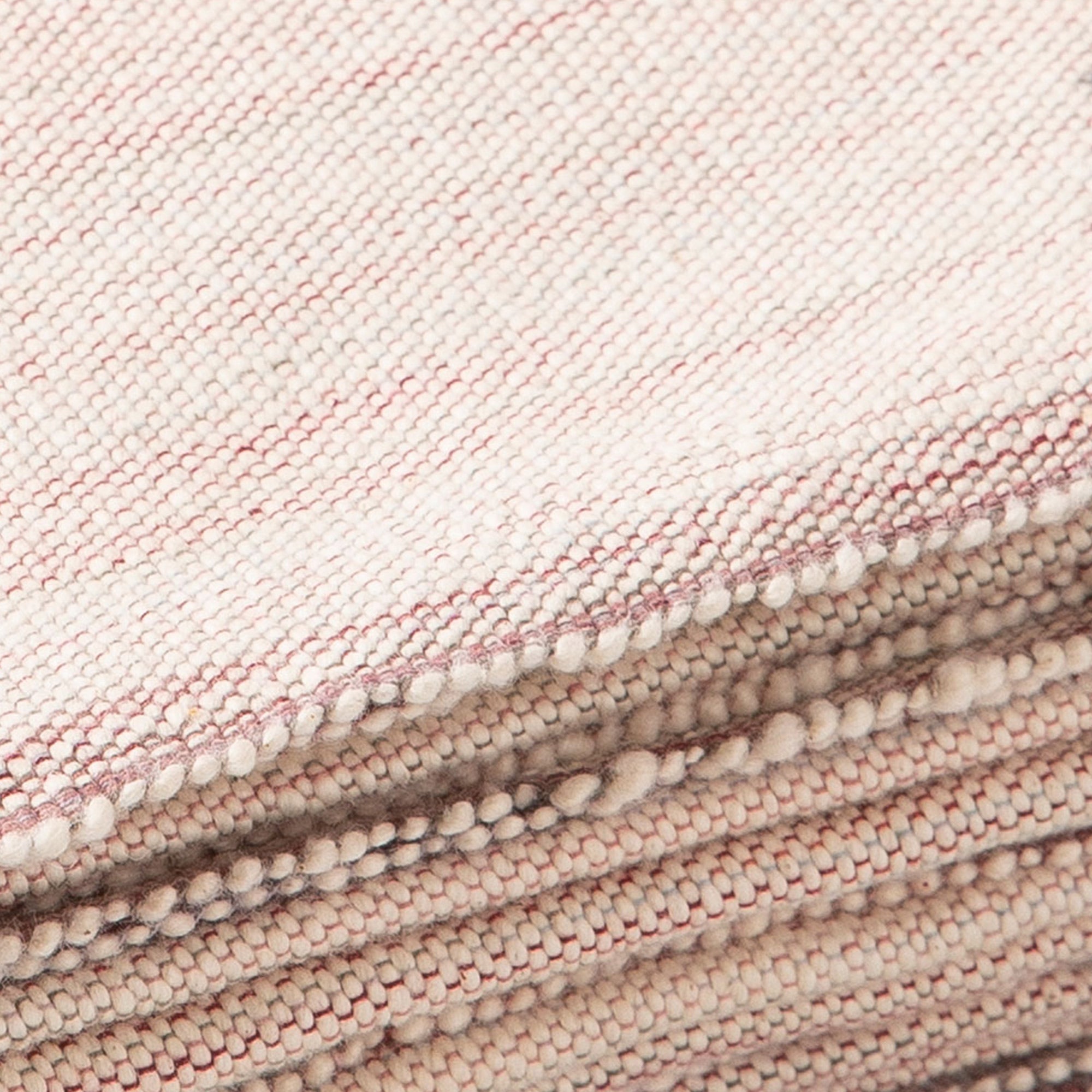 Halfmoon Melange Cotton Yoga Blanket Desert Rose closeup